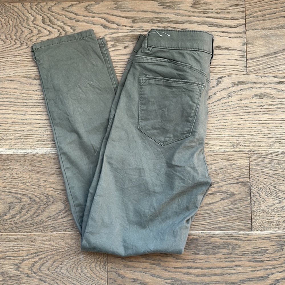 Wit and Widsom Cropped Olive Jeans